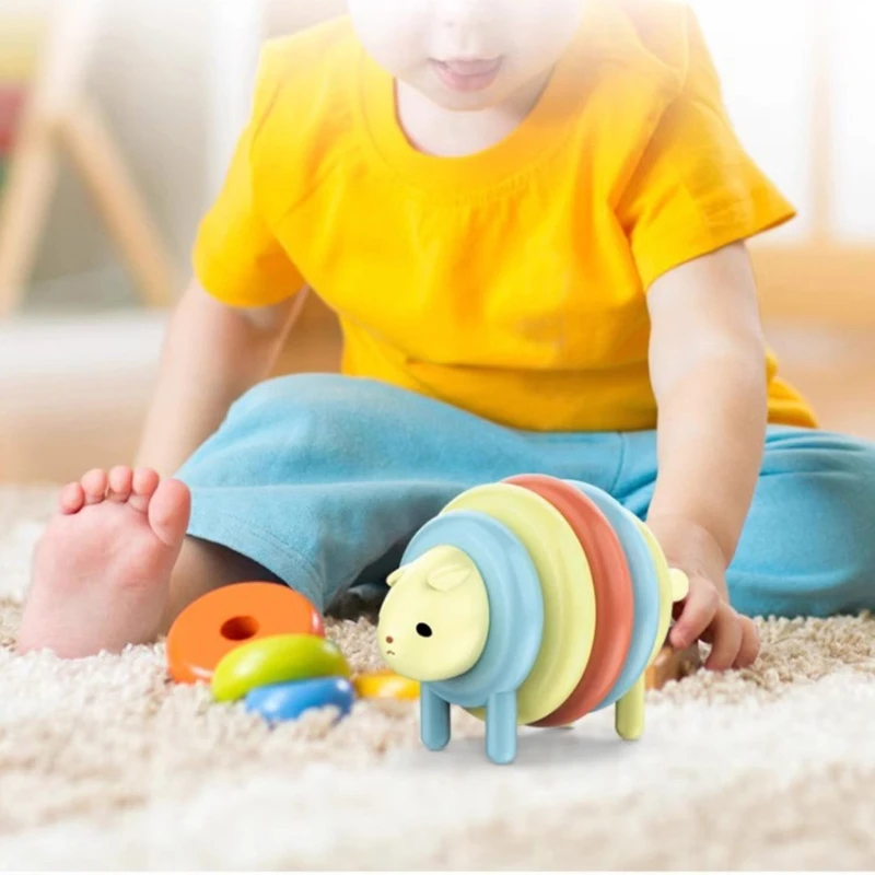 幼児教育用レインボースタッカーおもちゃは、家族の絆とスキルの成長を促進するために家庭や旅行に最適です。