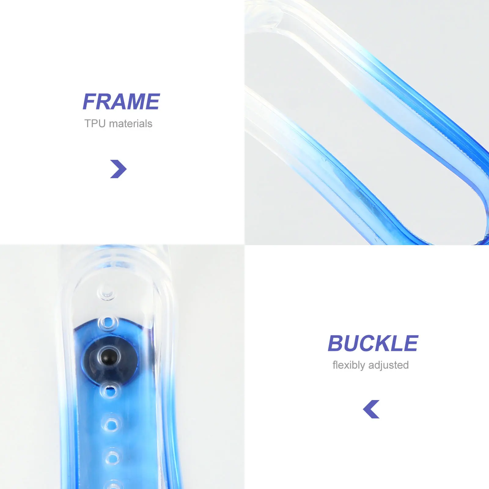 Sostituzione cinturino orologio in TPU trasparente compatibile 5 cinturino orologio semplice moda cinturino semplice