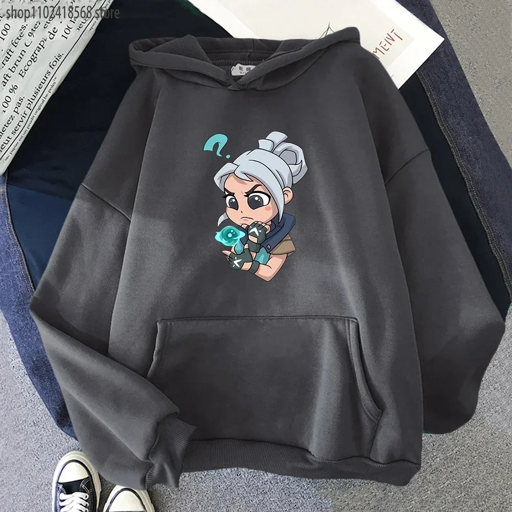 

Jett Funny Printed Hoodie Man Woman Cartoon Valorant Sweatshirt Unisex Long Sleeve Pullovers Essential Korean Design Clothes