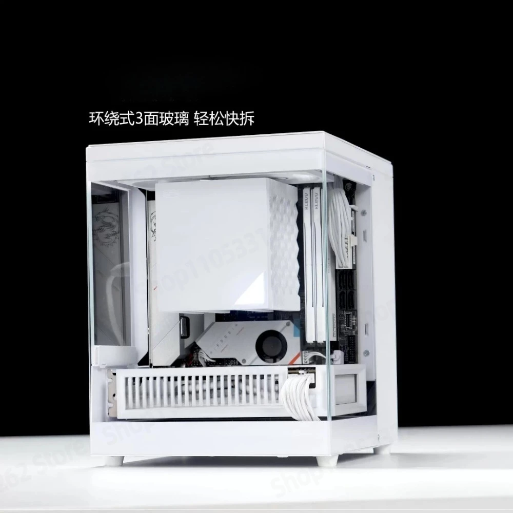 Desktop Sea View PC Case FY-01 ITX Small Chassis Pure White Computer Gaming Case Tower Enclosure