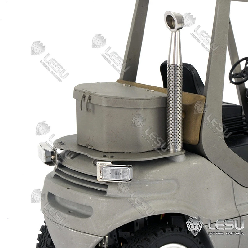 LESU 1/14 Hydraulic Small Forklift Stainless Steel Welding Metal Tool Box RD-A0007-G Truck DIY Accessory Toy