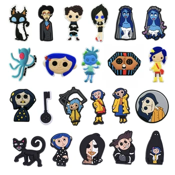 애니메이션 영화 코랄린 시크릿 문짝 나막신 신발 장식, 신발 참, 맞춤 샌들 버클 액세서리, 어린이 선물, 핫 토이 