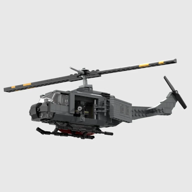 Moc Building Bricks Military Bell UH-1 Iroquois Fighter Model Technology Modular Blocks Construction Toy DIY Set Assembly Gifts