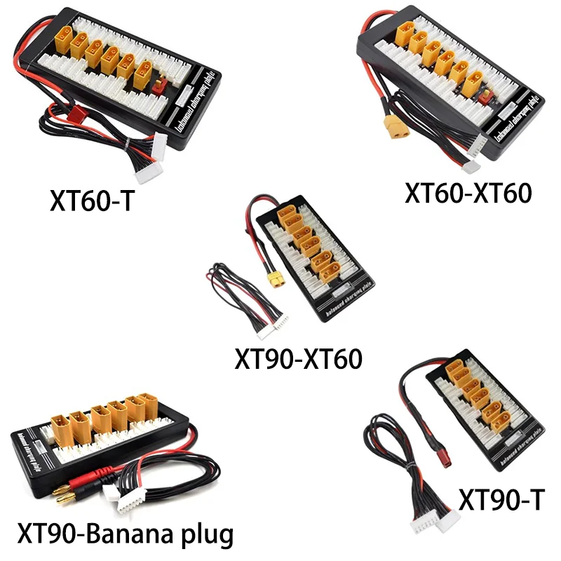 Xt30/90/60 Balanced Charging Board Parallel Lipo Battery Charging Board 2-6s For Isdt Q6 Pl6 Pl8 Charger Imax B6 B6ac B8 Charger