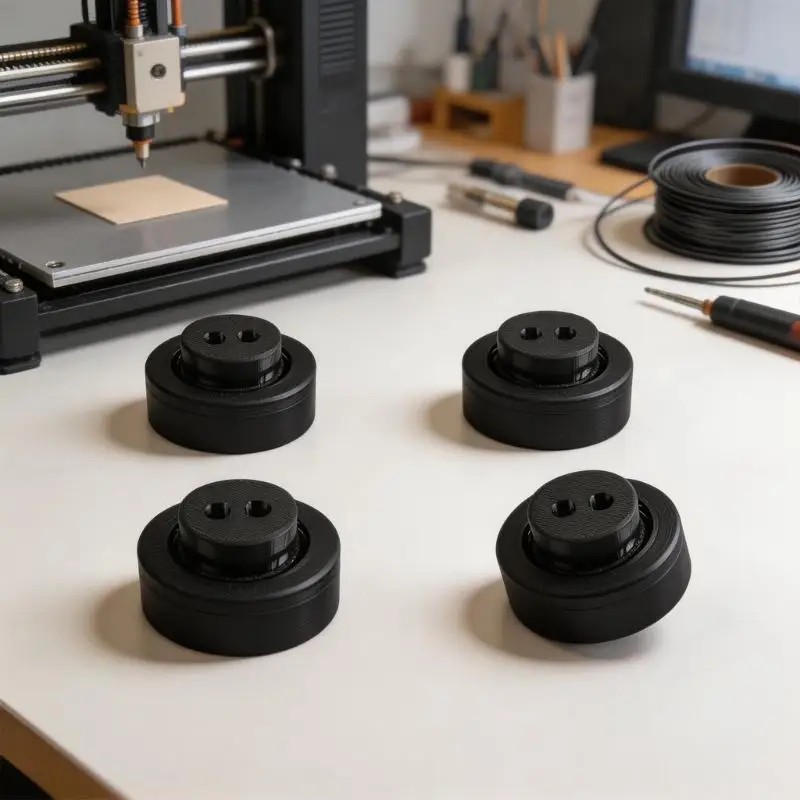 652F 49.5 x 31.5 mm 3D Printer Feet, 4 Pack Vibration Damping Replacement Printer Feet for Printer Base Service and Support