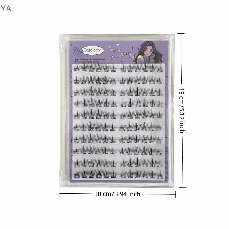 【SA】【SA】Pestañas Postizas Sin Pegamento, Diseño Solar, Naturales, Largas, Gruesas, Reutilizables, Segmentadas, Extensión de Pestañas