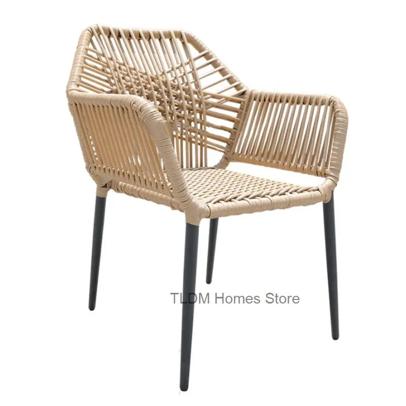 Modern Rattan Outdoor Furniture Table And Chair Three-piece Suit Combination Villa Courtyard Balcony Garden Terrace Rattan Chair