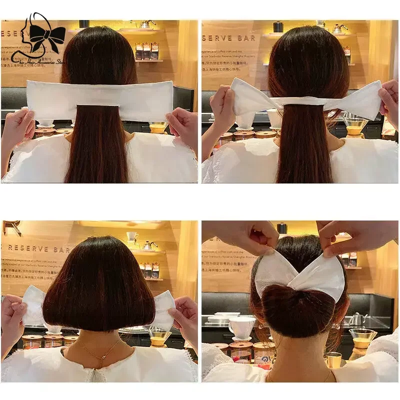 Headband Roller Hair Curler Donut Bun Maker Women\'s Bow Rabbit Ear Magic Hairstyle Ring Accessories Twisted Lazy Hairpin Tool