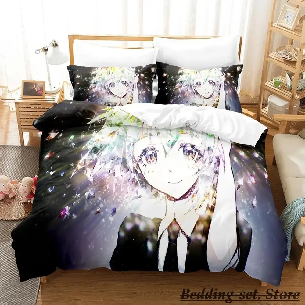 

Houseki no Kuni Bedding Set Single Twin Full Queen King Size Bed Set Adult Kid Bedroom Duvetcover Sets Anime parure de lit Bed