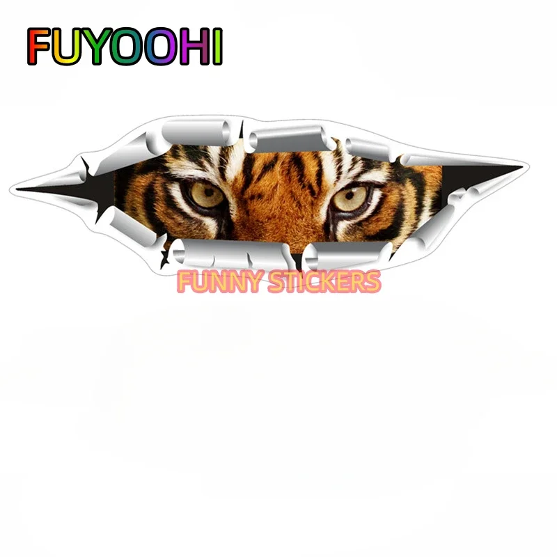 FUYOOHI Simulation Car Design Car Stickers Cat's Eye Stickers Waterproof Car Monster Eye Stickers