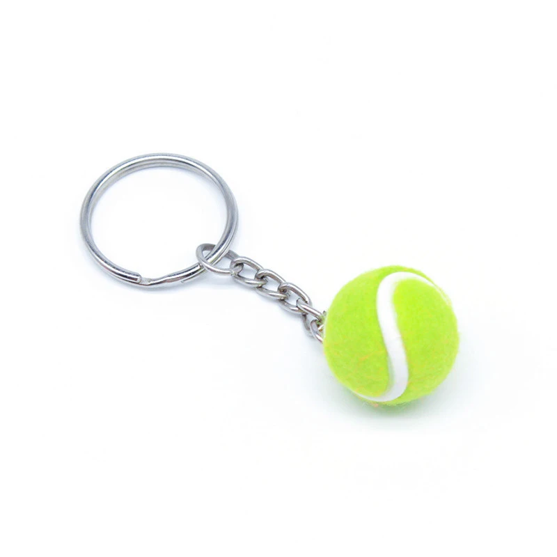 10Pcs Green Tennis Keychain Tennis Match Gifts Backpack Keychain Hawaiian Party Favors Gifts Mini Tennis Ball Keychains