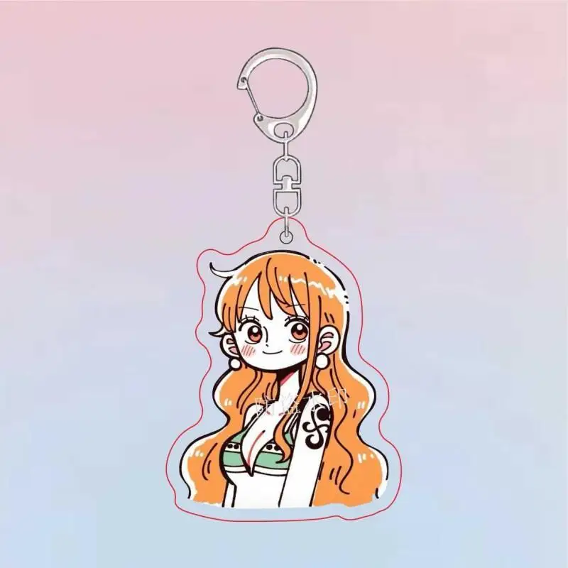 

One Piece Anime Nami Character Cute Small Head Anime Backpack Pendant Acrylic for Anime Fans Decorative Accessory Perfect Gift