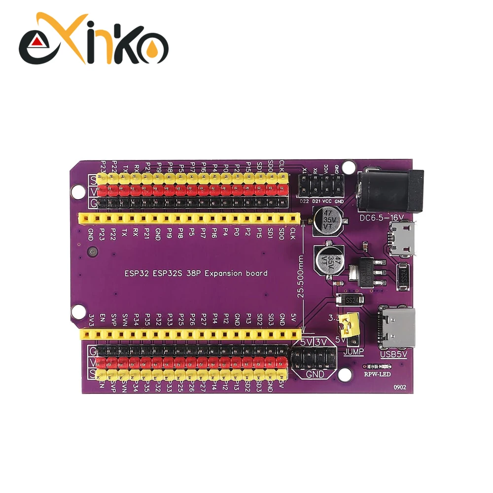 Płytka Rozwojowa 32-DevKitC-32 z TYPE-C/MICRO USB, CP2102, WiFi+Bluetooth, Dwurdzeniowa, Rozszerzenie 32-DevKitC-32 — zdjęcie produktu 4