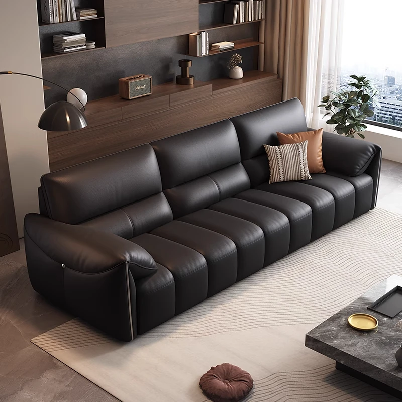 Elegant Luxury Genuine Leather Sofa Sets Modern Design for Home Office Hotel School Hospital Use