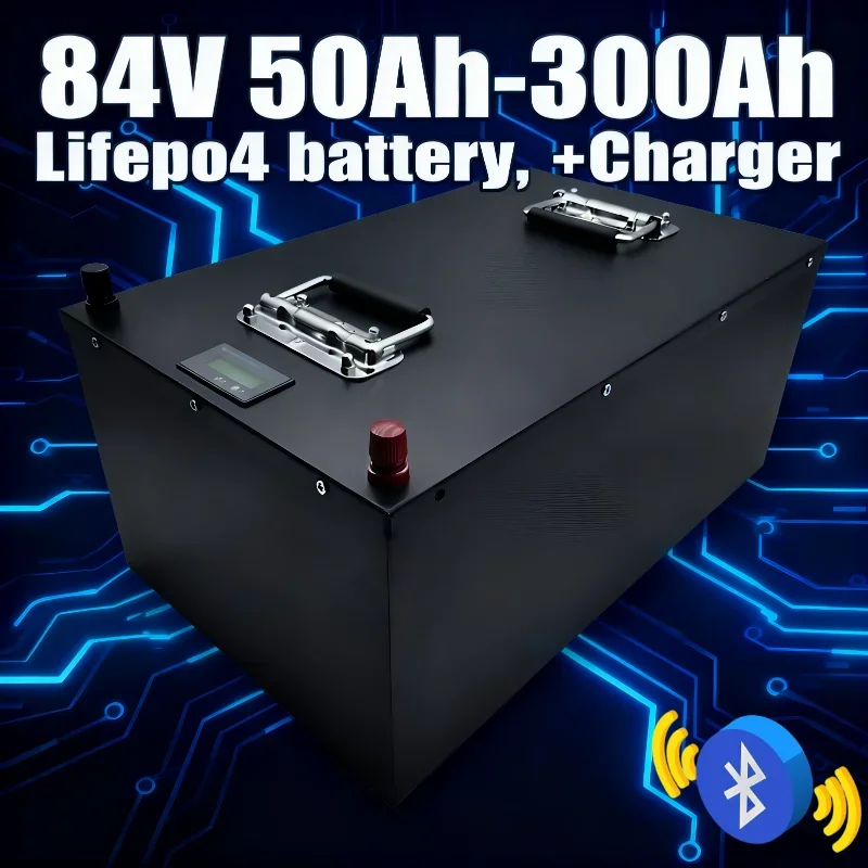 

84 В Lifepo4 Аккумулятор с BMS 50 Ач-300 Ач 8 кВт 12 кВт для EV Мотоцикл Экскурсионная Автомобиль Гольф Тележка RV Солнечное хранилище Морской троллинг M