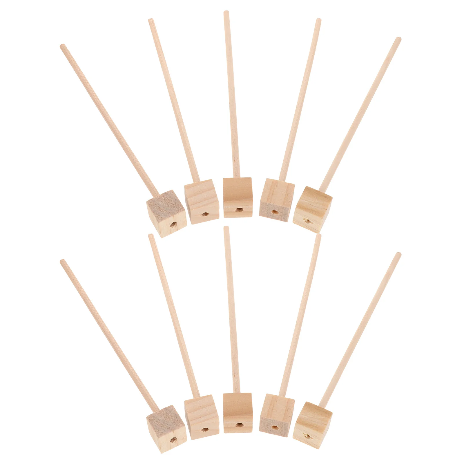 100-teiliges DIY-Bastelset, kreative Holzdübel, Blockbasis, ineinandergreifendes Puzzle-Set, Stiel, pädagogische Materialien für Kinder