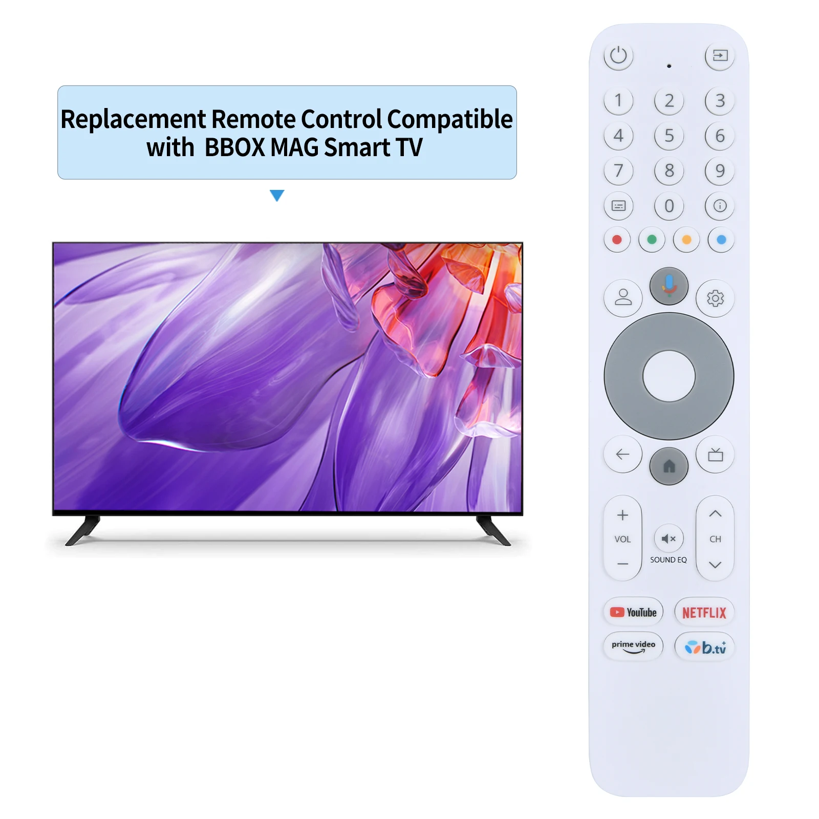 جهاز تحكم عن بعد بديل جديد لجهاز BBOX MAG Smart TV B.TV+