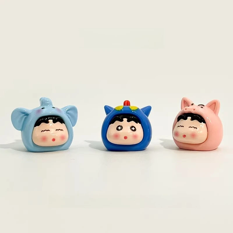 

9Pcs/Set Anime Crayon Shin-chan Total Mobilisation Resin DIY Accessories Keychain Pendant Desktop Ornaments Trendy Toys Gifts