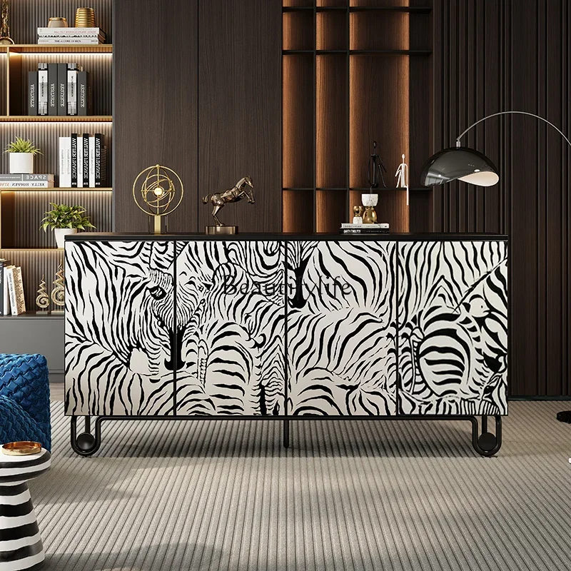 

ld14 Italian light luxury entrance cabinet enters the door shoe cabinet partitions the living room