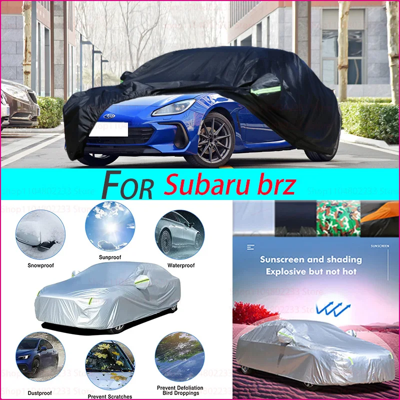 

Black Heavy Duty Car Cover Waterproof All Weather, Full Exterior Cover Outdoor Snow Sun Uv Protection for Subaru Brz