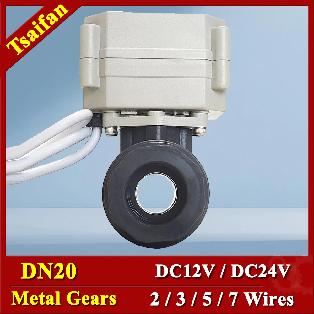 

Миниатюрный полнопортовый электрический четверть-поворотный клапан DN20, 3/4 дюйма, электрический шаровой клапан постоянного тока 12 В/24 В с корпусом клапана из ПВХ, используемый для HVAC