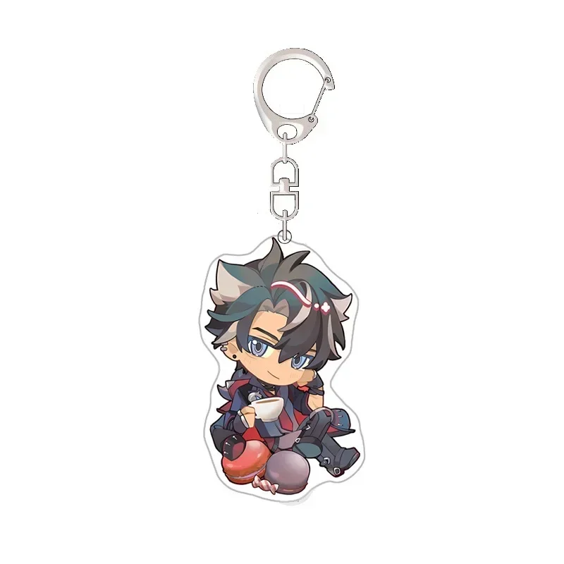 Genshin Impact Acrylic Keychain Neuvillette Wriothesley Navia Furina Arlecchino Pendant Keychain for Bag Backpack Car Key