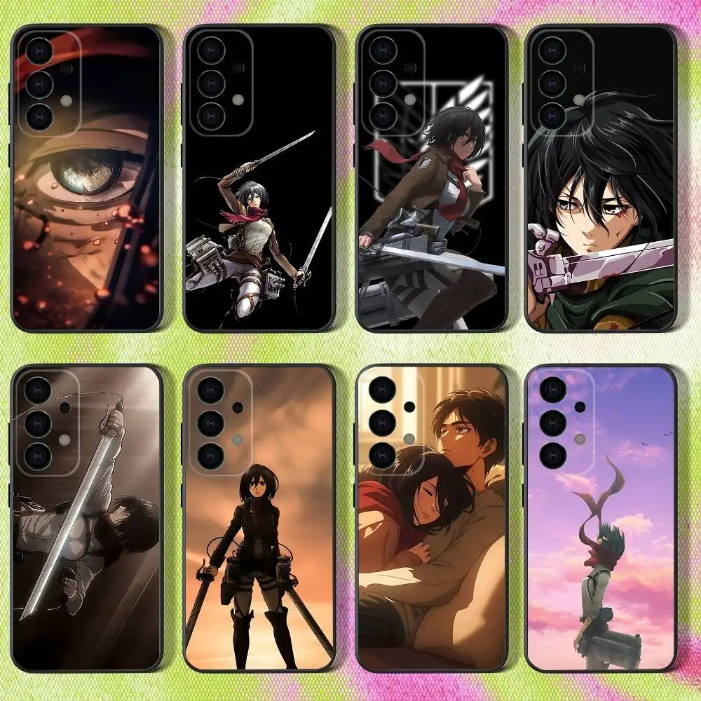 

A-Attack on T-Titan M-Mikasa Phone Case For Samsung S25,S24,S21,S22,S23,S30,Ultra,S20,Plus,Fe,Lite,Note,10,9,5G Black Cover