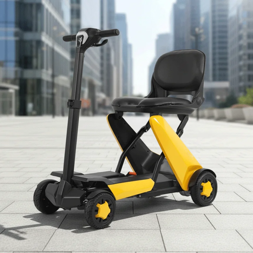 Four Wheel Mobility Scooter Adults Lithium Battery Folding Mobility Handicapped Electric Scooter
