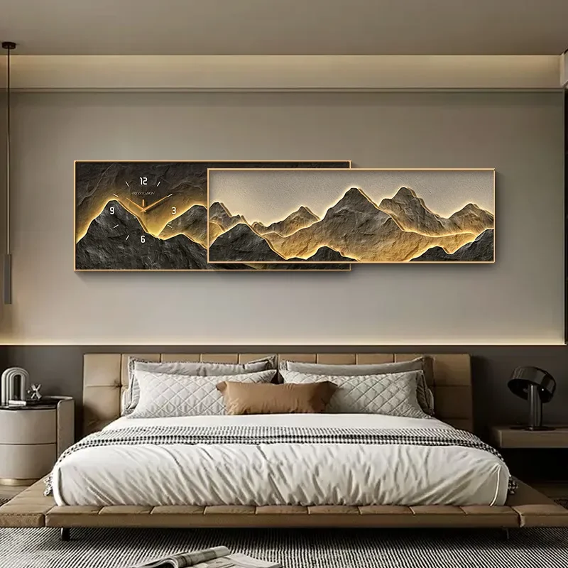 Posters Decorative Painting Wall Clock Room Decor Items Clocks Watch Home Living Room Background Poster Pictures Wall Decoration