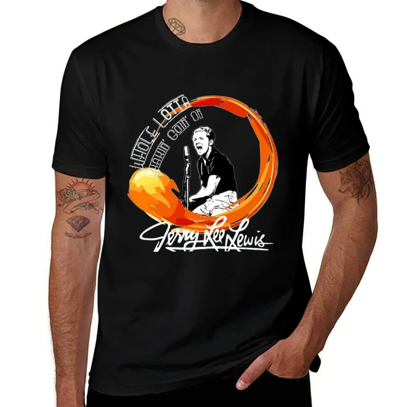 Jerry Lee Lewis T-Shirt Athletic Quick Dry T-Shirt for Men