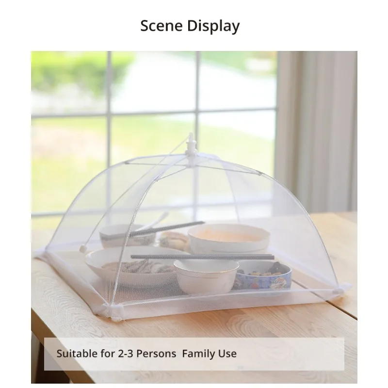 Summer hot popular folding pop-up mesh food table cover household environmental protection umbrella