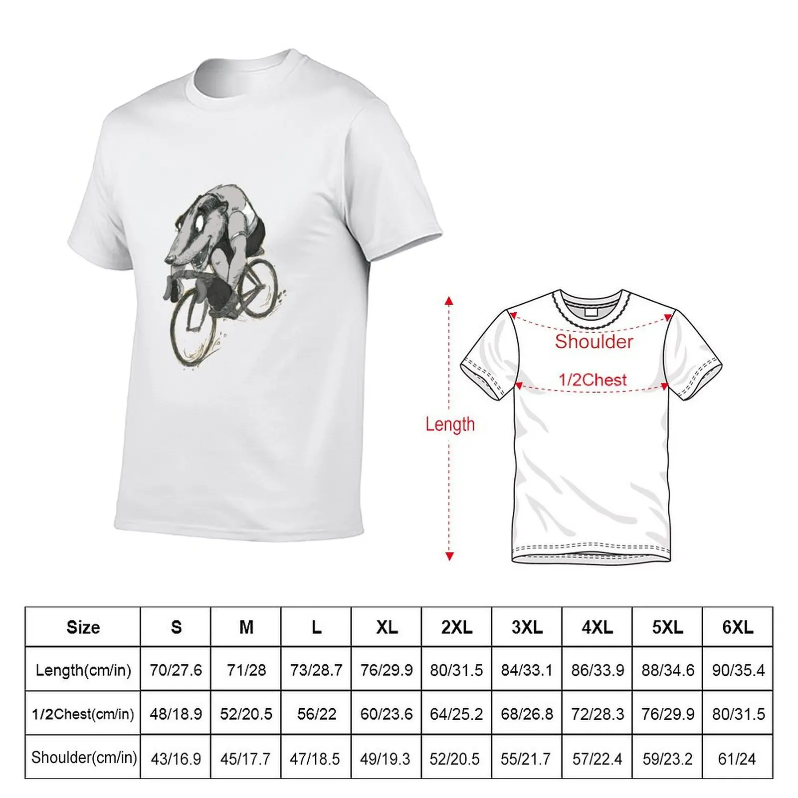 Bikin' Badger T-Shirt sports fans summer clothes mens t shirts