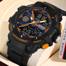 SANDA Military Watch For Men Top Brand Luxury Digital Watch Men Fashion Waterproof Men's Quartz Wristwatches Montre Homme