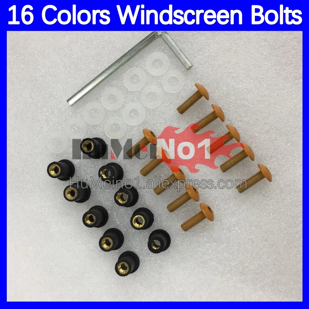 31pcs Motorcycle Windscreen Bolts For SUZUKI GSXR600 GSXR750 GSXR 600 750 CC K4 GSX R600 04 05 2004 2005 Windshield Screws Nuts