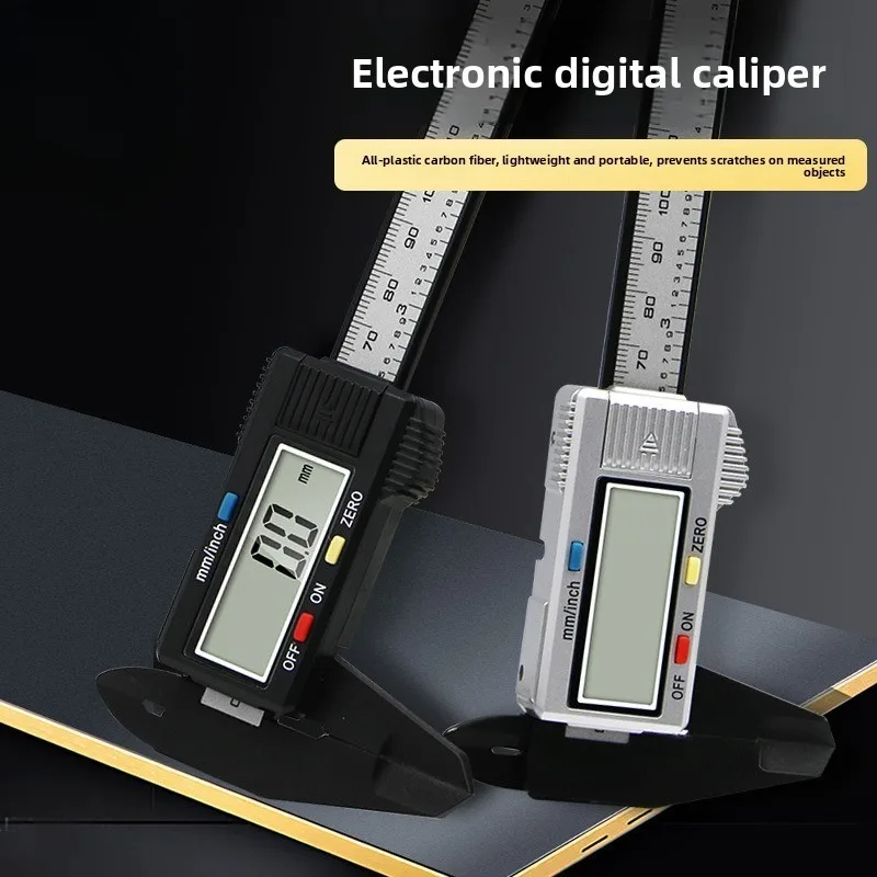 0-150MM Vernier Caliper Plastic Digital Caliper, Inch Metric Fraction Conversion, Large LCD Display Measurement Tool