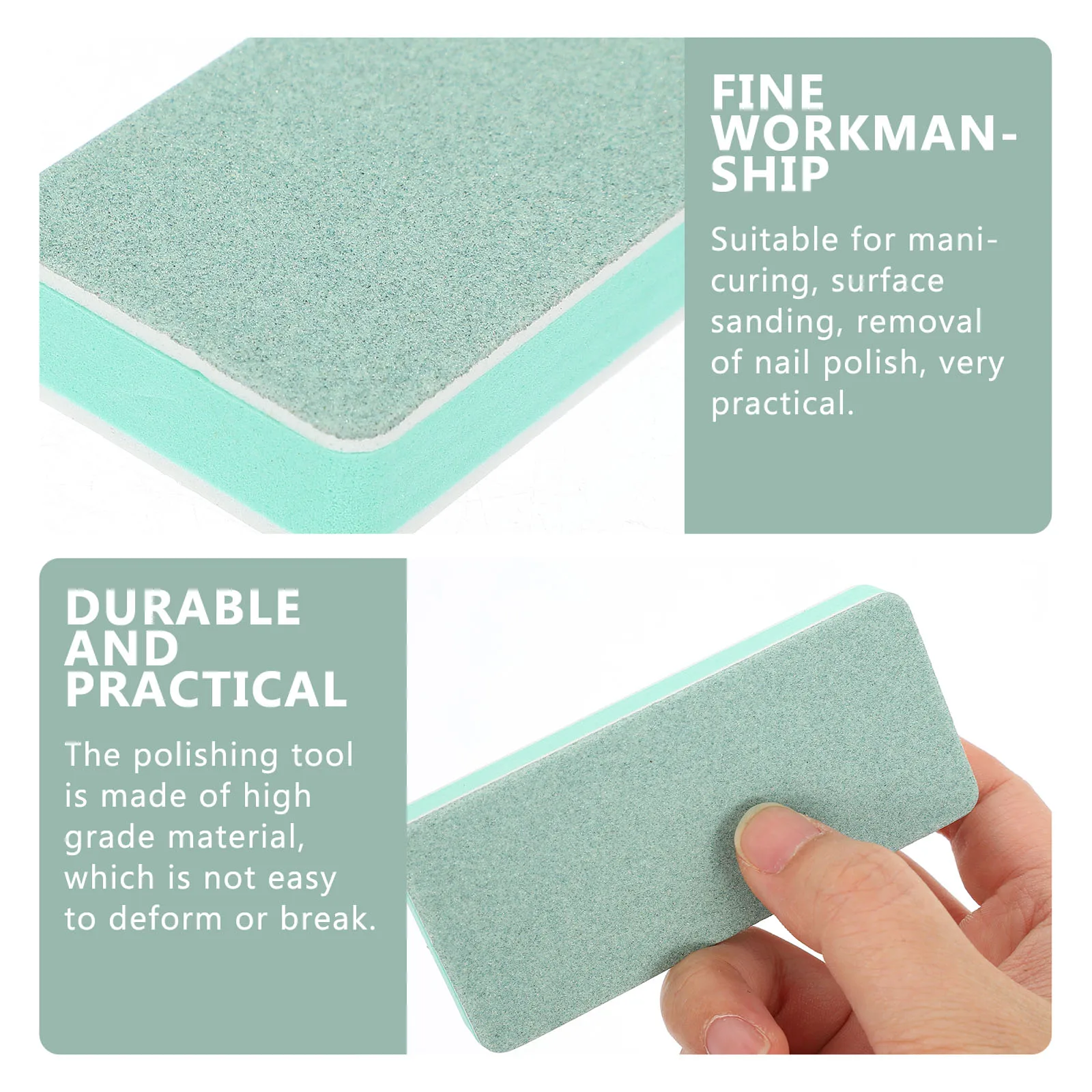 12개 네일 폴리싱 스트립 천연 손톱 버핑 액세서리 매니큐어 미스