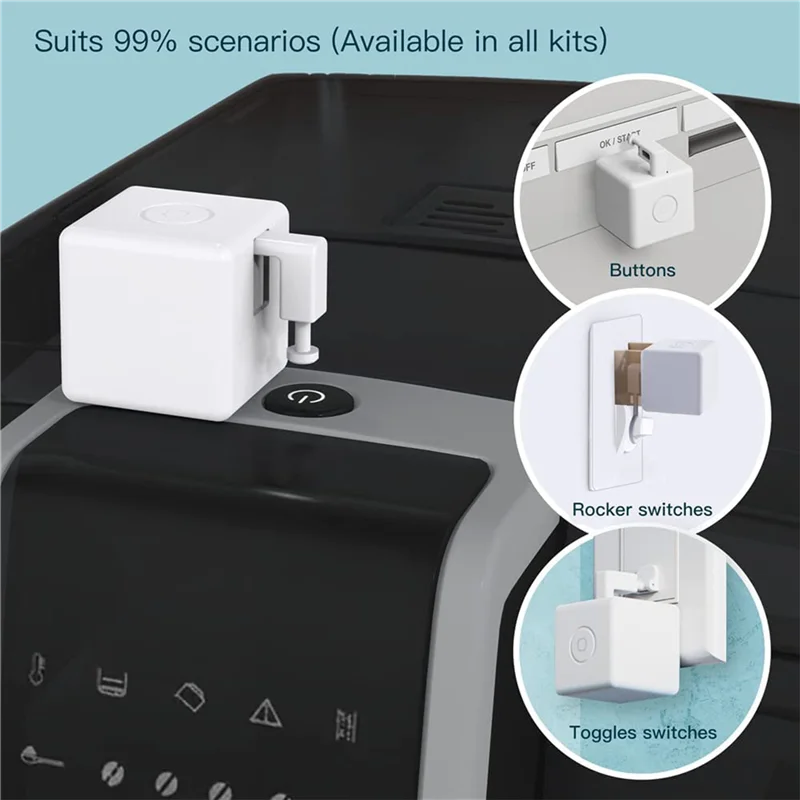 AA49 2 кнопочных толкателей Fingerbot, Bluetooth-концентратор Tuya и комплект аксессуаров, обновление с сенсорным управлением, работает с приложением Smart Life