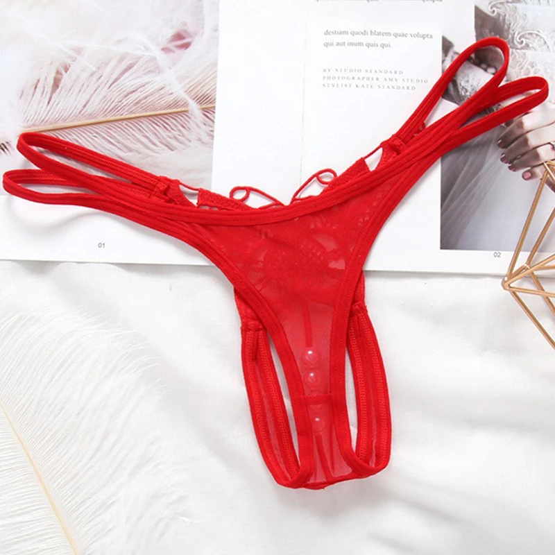 สีทึบปักผีเสื้อผู้หญิงชุดชั้นในเปิด Crotch เร้าอารมณ์ Thongs เซ็กซี่ Porn กางเกงสําหรับไนท์คลับหญิงสนุก T-Back