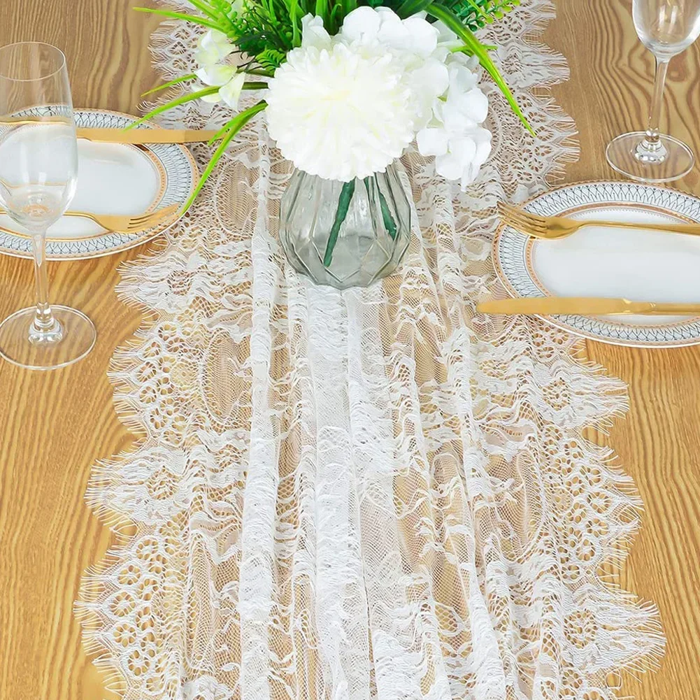 Vintage Floral Lace Table Runner 5