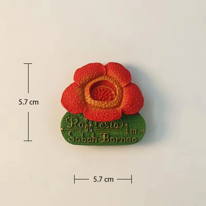 ماليزيا، ساراواك بورنيو، الكركديه، ترافيليسيا، مجسمة ثلاثية الأبعاد، هدايا تذكارية للسياحة، ديكور المنزل، مغناطيس الثلاجة #4