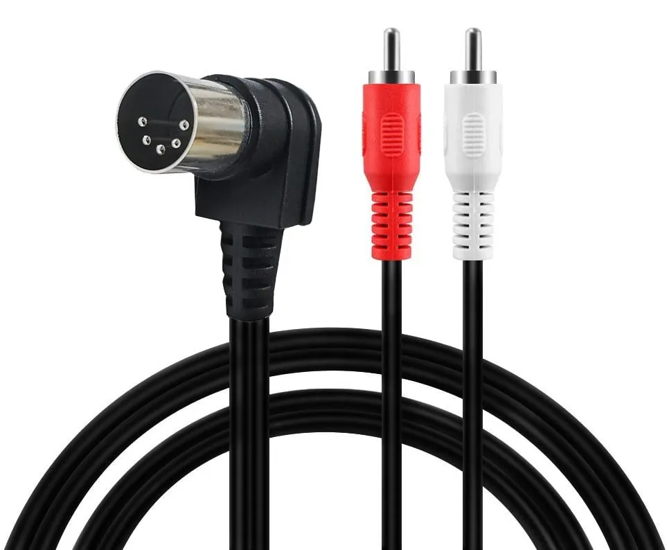 Din 5-контактный разъем «папа» на 2 RCA Lotus «мама» Профессиональная розетка MF Аудиооборудование Кабель-адаптер 5-контактный прямоугольный 0,5/1,5 м