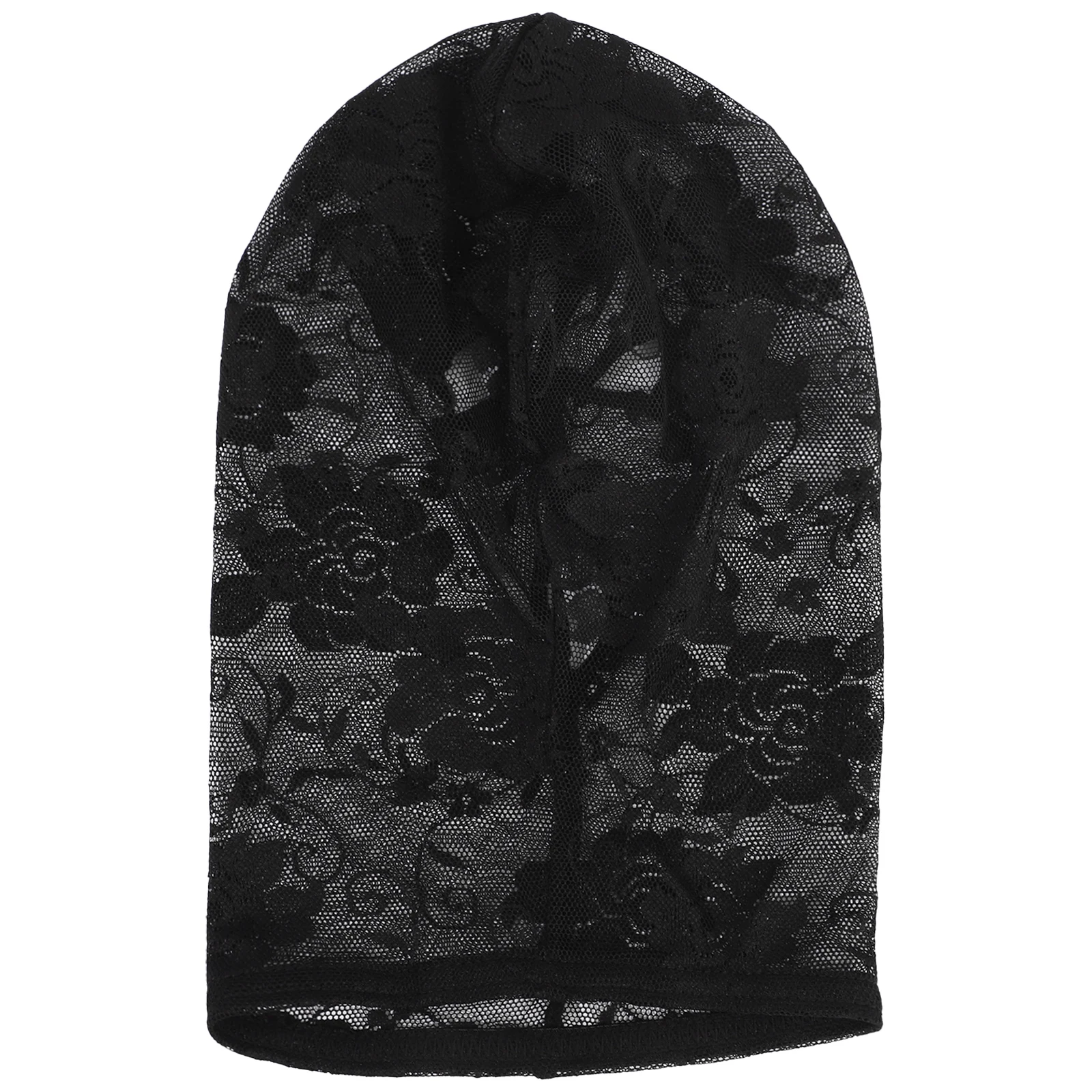 قناع دانتيل أسود للجنسين، قناع غطاء رأس مثير، غطاء وجه مرن كامل للحفلات التنكرية، قناع تنكر، أغطية الرأس #3