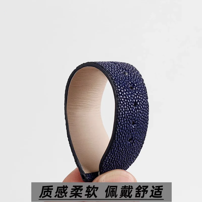 16mm 20mm 22mm high-quality Devil Pearl Fish Skin watchband For Huawei TISSOT Omega Mido Men-Women strap bracelet Accessories