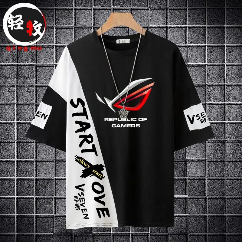 

Футболка Player's Country ort Sve, мужская повседневная футболка свободного кроя с мультяшным принтом, летний топ, модная футболка с круглым вырезом