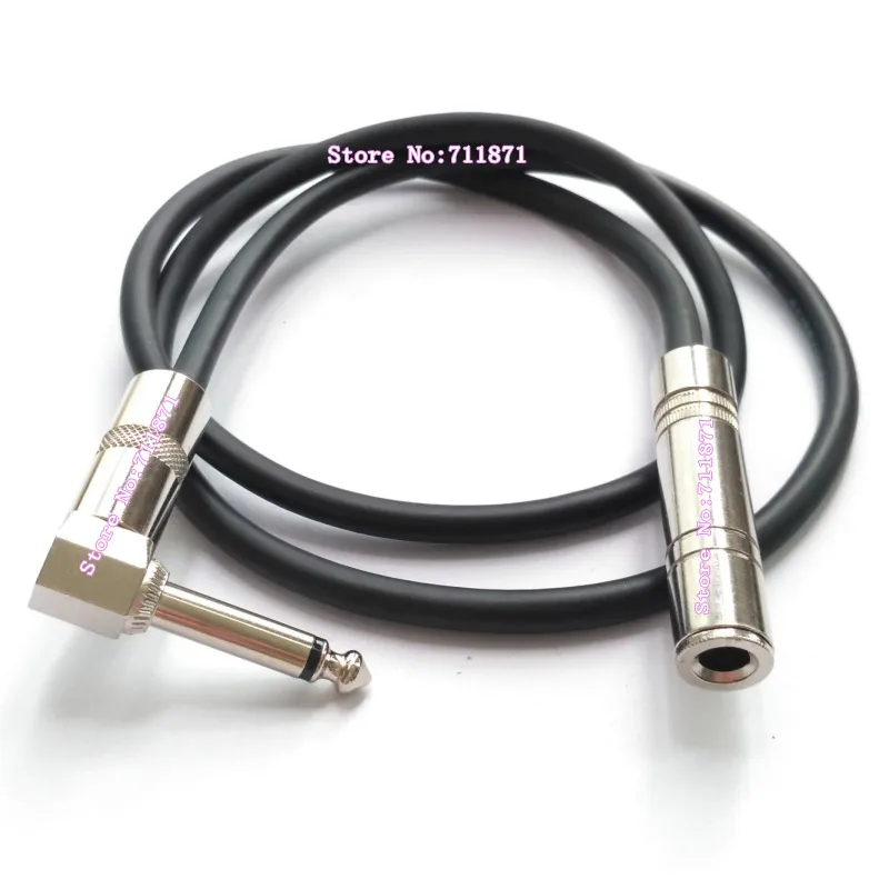 100cm Right Angle Mono 6.35 Audio extension cable 6.35 Male to Female Audio Line Cable Male Female 6.35 Audio Cable Wire Cord