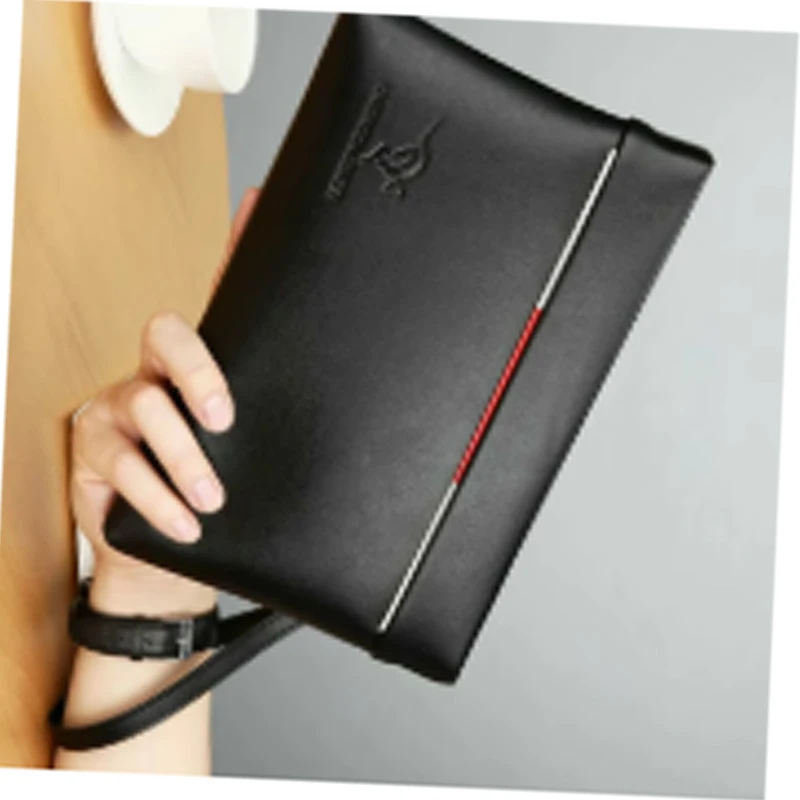 large-capacity envelope bagsoft leather, simple, light and casual hand-held bag 가방 Wear-resistant PU leather men's handbag,