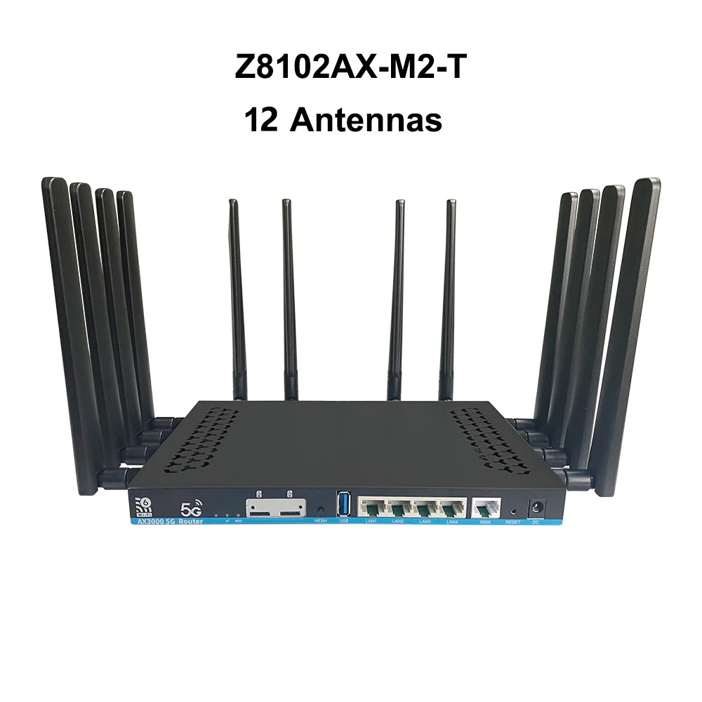 ZBT Dual SIM Card 5G Router 2*SIM WiFi6 3000Mbps Openwrt DDR4 1GB 1000Mbps LAN USB3.0 5G Modem MU-MIMO 4T4R Antenna Wifi Booster