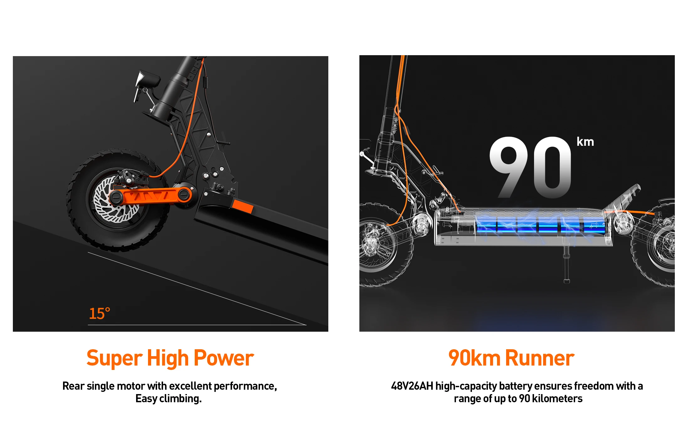 JOYOR S5 Pro (ABE) Zertifizierter Elektroroller für Pendler mit 10-Zoll-Reifen, 48V 26Ah Akku, E-Scooter für Erwachsene – Detail 5