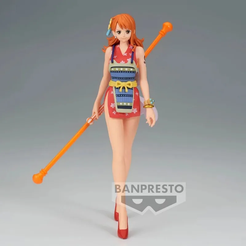 BANDAI-Banpresto Original genuino, figura de acción de One Piece, modelo de PVC Nami de 16cm, juguete para niños, regalo