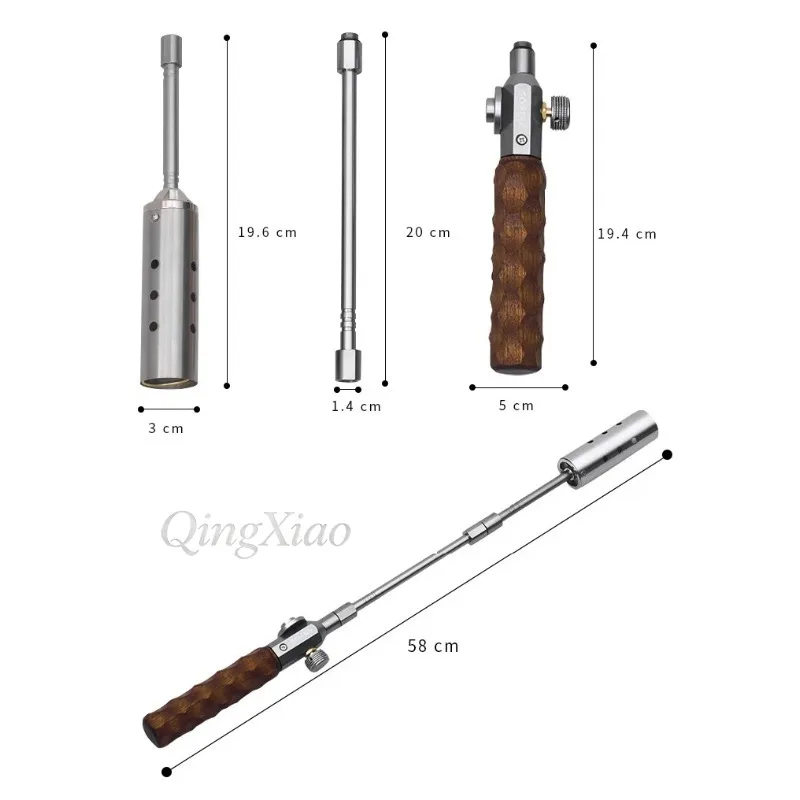 Business Detachable Outdoor Camping Handheld Torch With Extended Nozzle For Lighting Charcoal Baking And Meat Hair Burning Tool - view 6